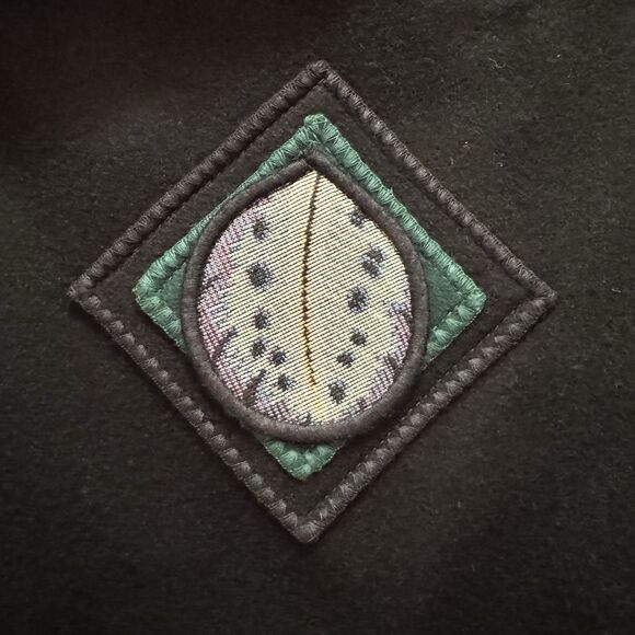 Coloratura Southwest Hooded Black Wool Cloak Cape Coat w/ Feathers and Conchos - Picture 11 of 14